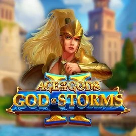 Age Of The Gods: God Of Storms 2 slot logo by Playtech at Realz Casino